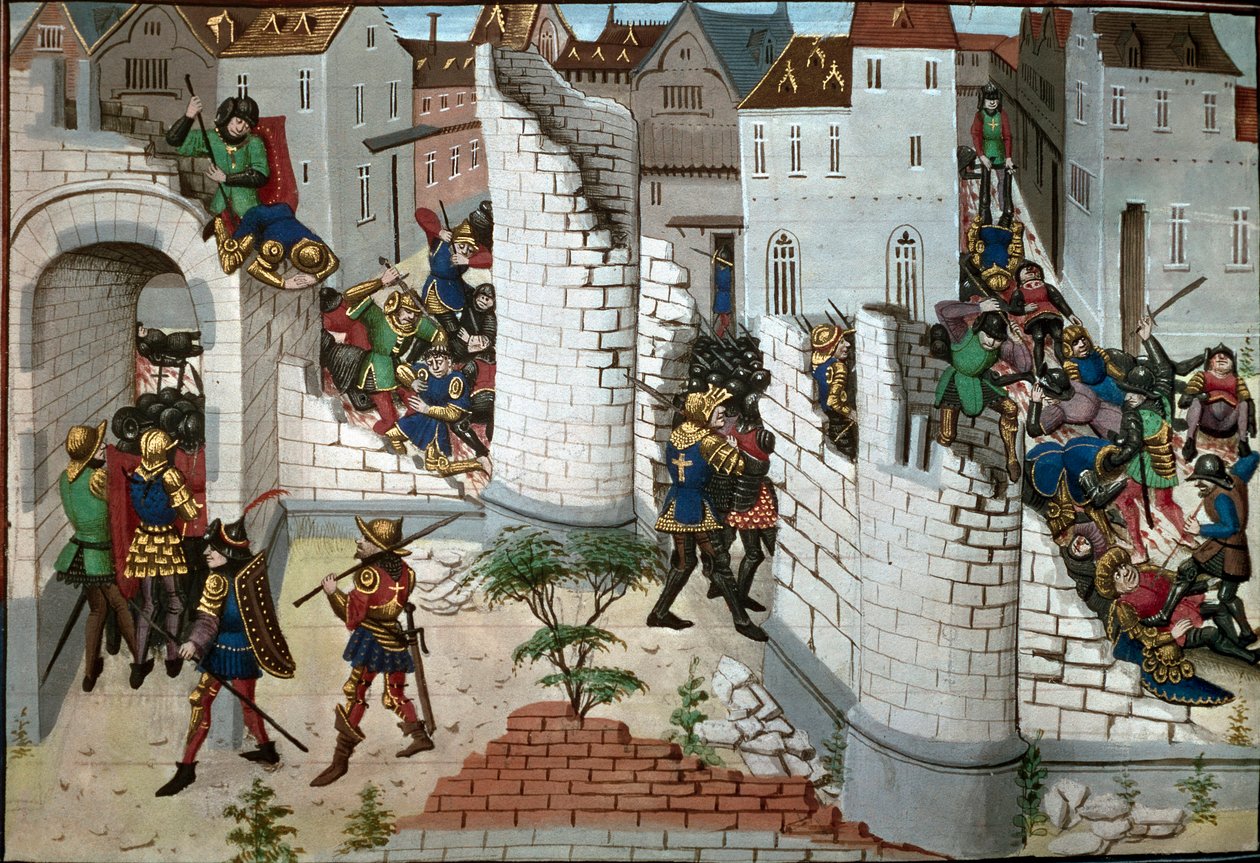 الحملة الصليبية: الاستيلاء على القدس. التفاصيل. (مصغر) بواسطة فنان غير معروف
