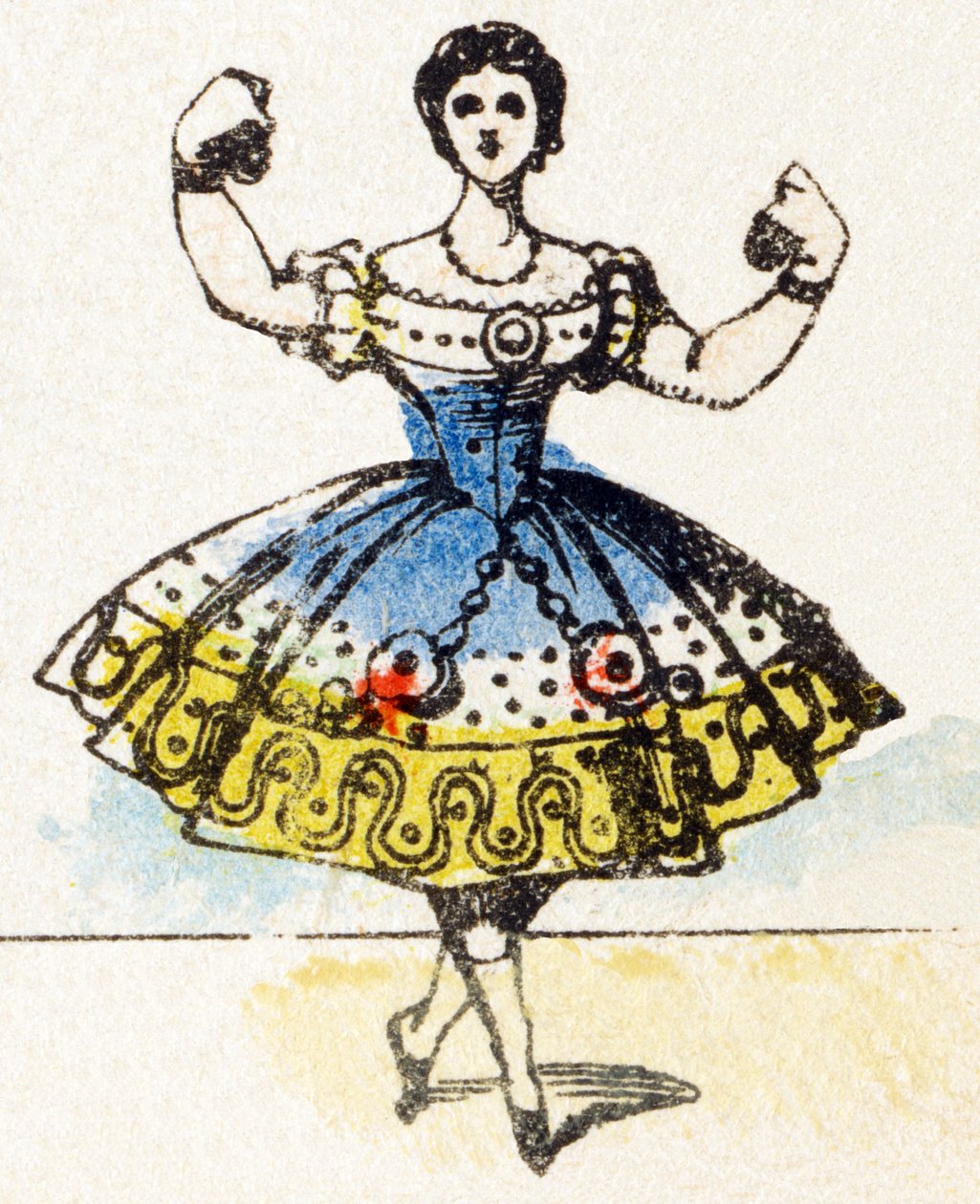 D - Dancer - Alphabet - ترفيه للأطفال - صورة إبينالية ، سلسلة شعبية c1890 (رسم توضيحي) بواسطة غير معروف