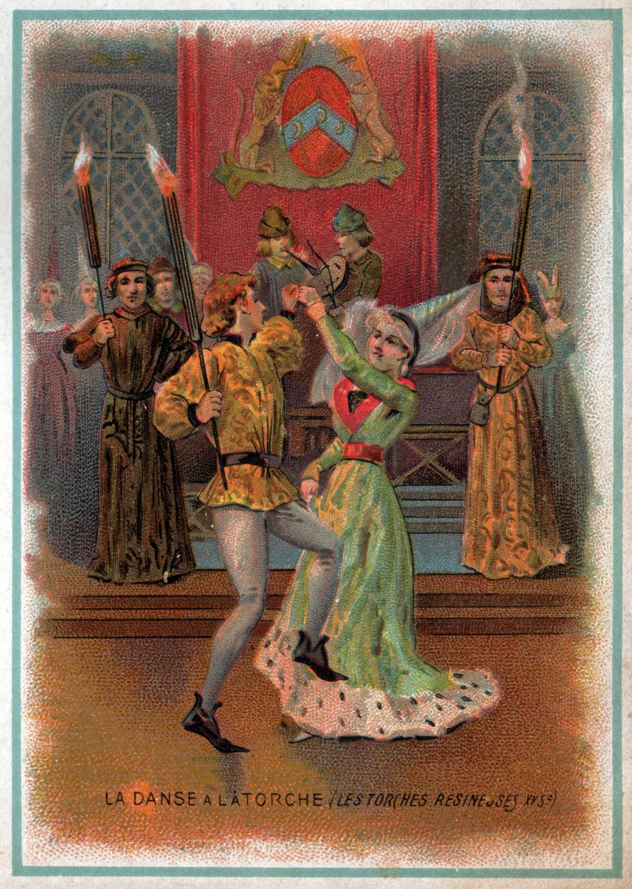 الرقص على الشعلة. (ليثو ، حوالي عام 1900) بواسطة فنان غير معروف