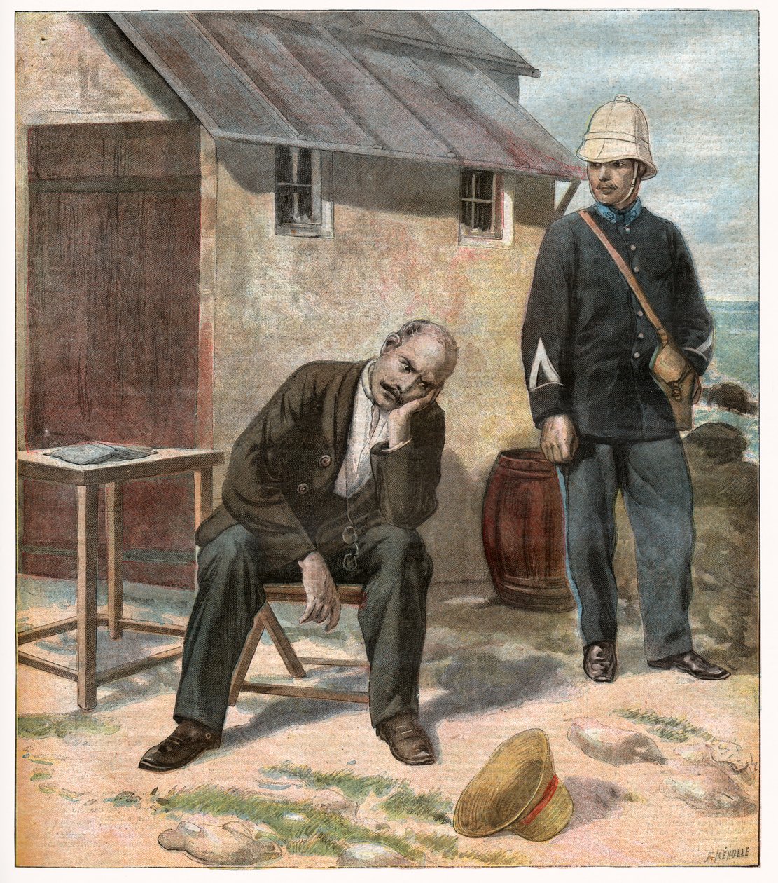 قضية دريفوس. 1896 (نقش) بواسطة فنان غير معروف