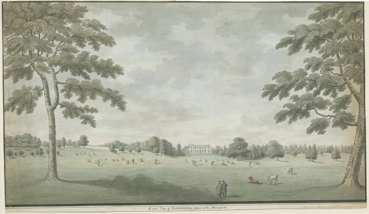 قاعة فيشرويك: الرسم بالألوان المائية ، بدون تاريخ [1786] بواسطة غير معروف