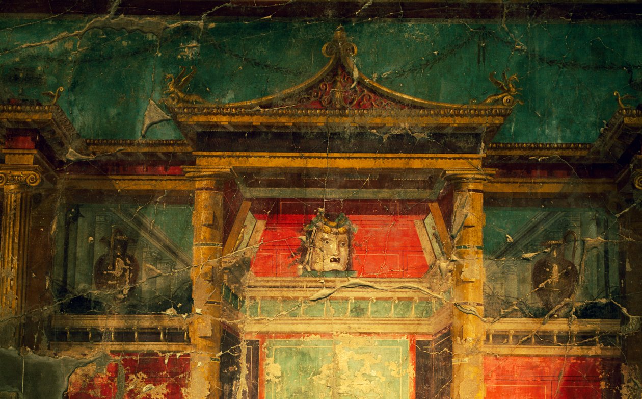 Fresco in salon، Villa Poppaea، Archaeological area of Oplonti، Torre Annunziata (قائمة اليونسكو للتراث العالمي بواسطة فنان غير معروف