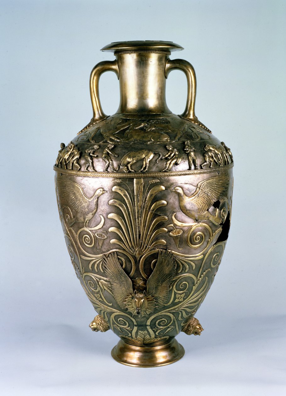 Graeco-Scythian Amphora ، أواخر القرن الرابع قبل الميلاد (فضي مذهّب) بواسطة غير معروف