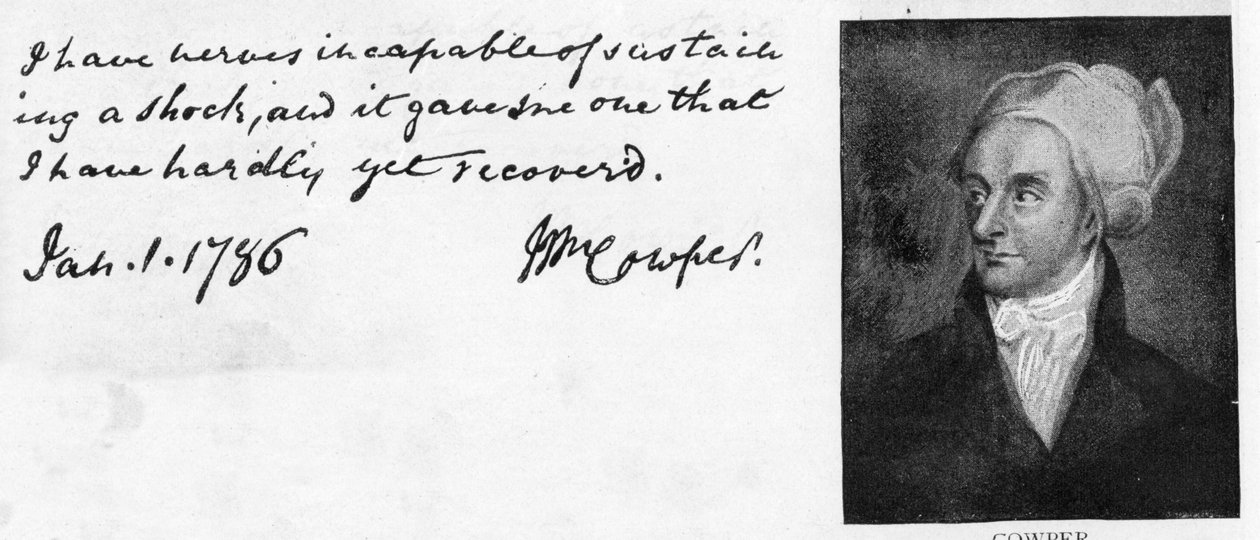 Handwriting and signature of William Cowper بواسطة غير معروف