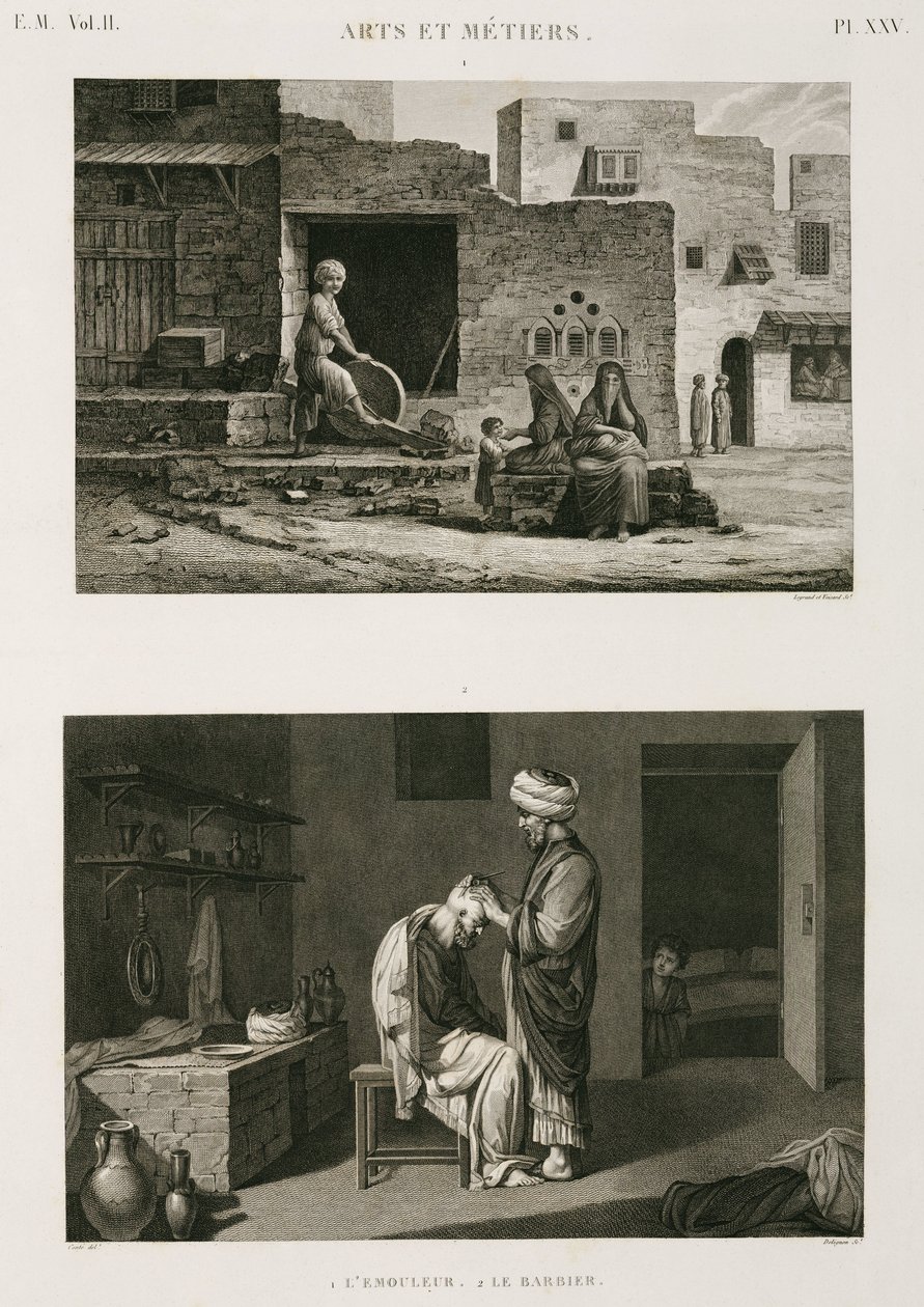 معدات وأدوات حديدية - مطحنة وحلاق ، مصر ، ج 1798 بواسطة غير معروف