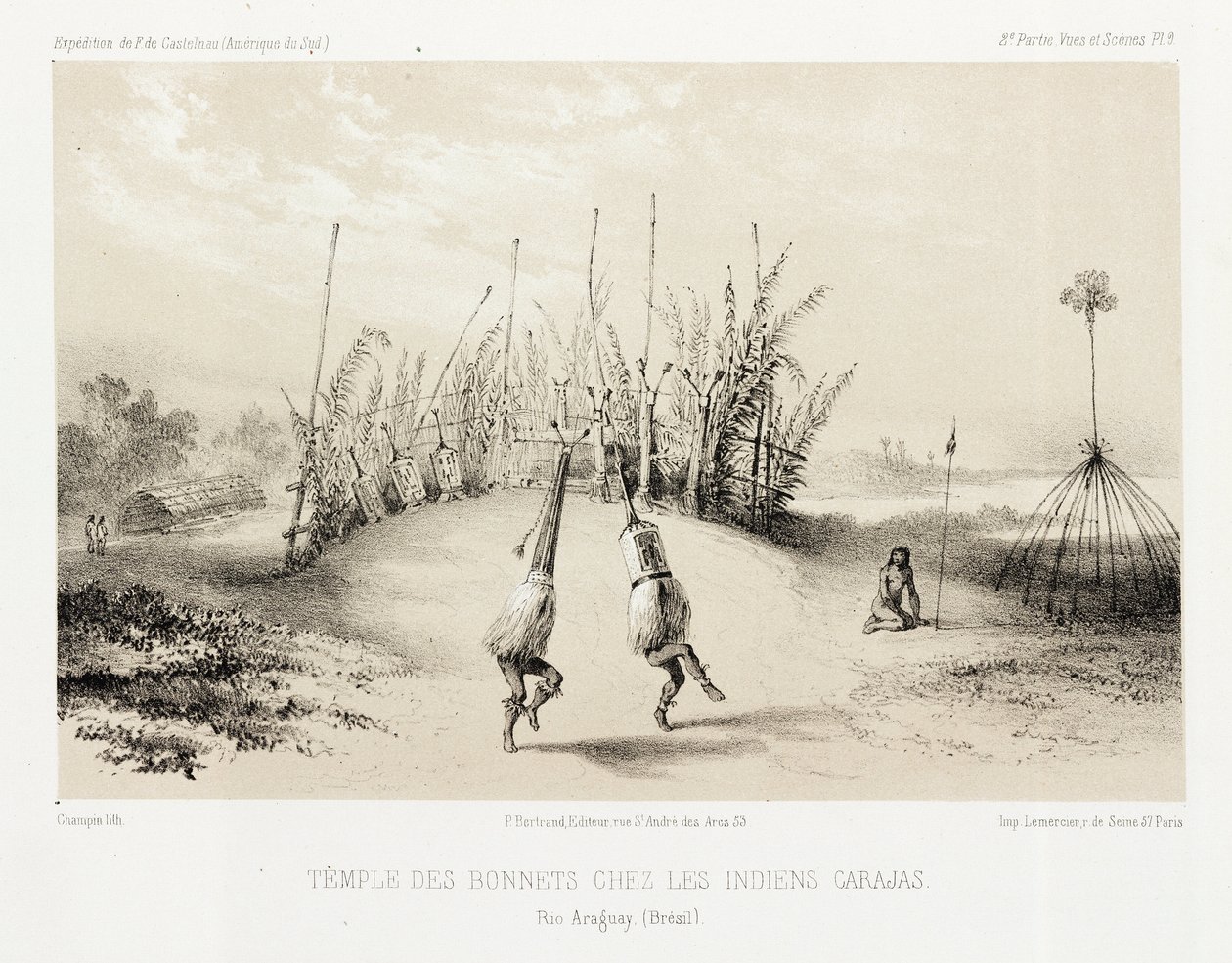 معبد غطاء الرأس لهنود كاراجاس ، البرازيل ، حوالي 1843-1847 بواسطة غير معروف