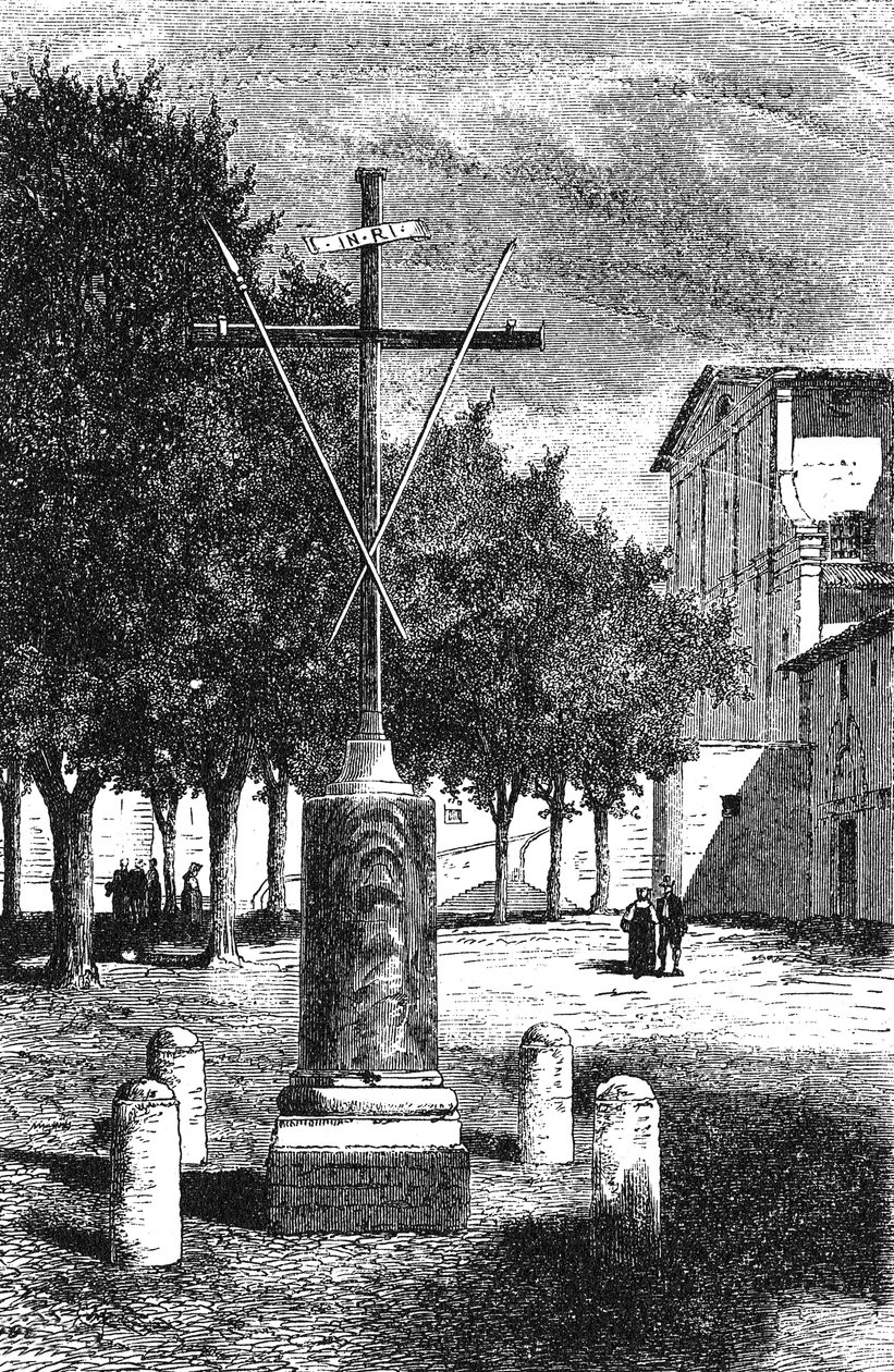 تاريخ روما القديمة. رهبنة الإخوة الأصاغر Capuchin فوق ميدان Barberini في روما صليب المسيح بواسطة غير معروف