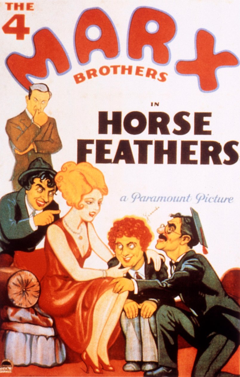 ملصق فيلم ريش الحصان مع الأخوين ماركس بواسطة نورمانز ماكلويد 1932 بواسطة غير معروف