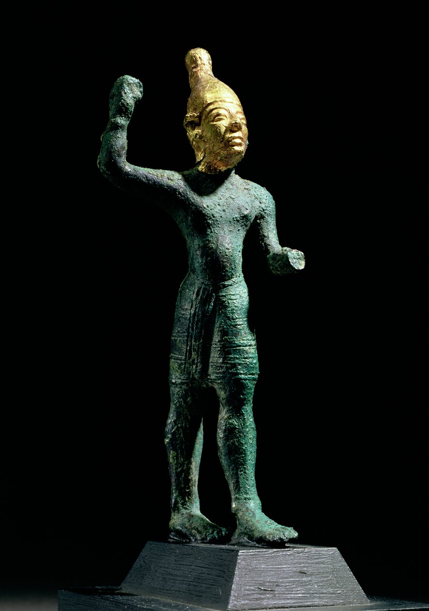 معبود إله العاصفة بعل ، من سوريا ، العصر البرونزي (1350-1250 قبل الميلاد) (برونزي وذهبي) بواسطة غير معروف
