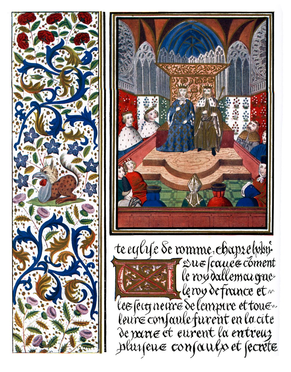 صفحة مضيئة من Wenceslaus و Charles VI بواسطة فنان غير معروف