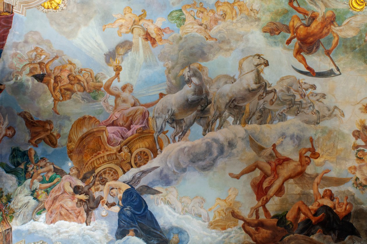 Inside Charlottenburg Palace and its park Schlossgarten rebuilt after Second World War in, Berlin, Germany (photo) بواسطة غير معروف