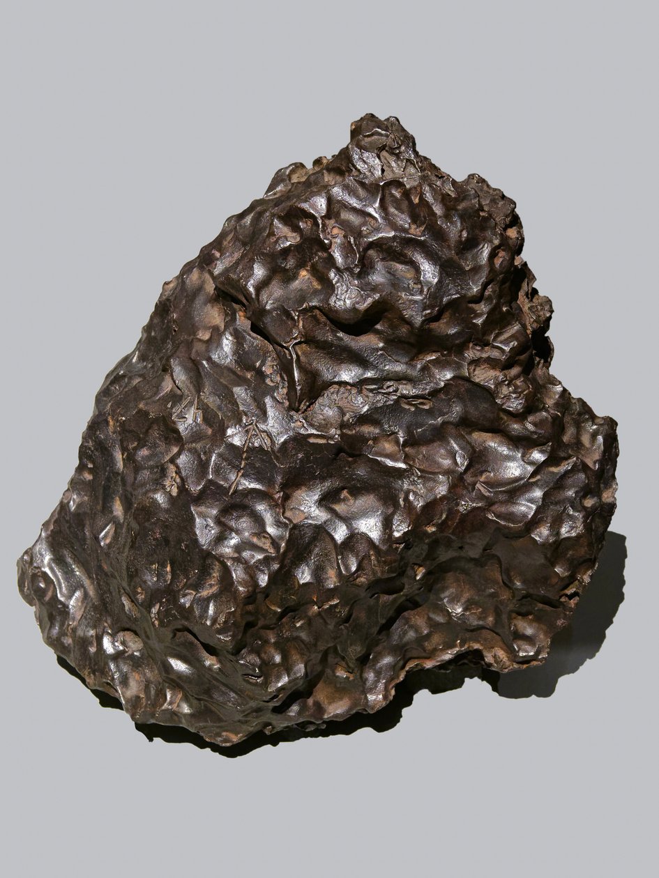 نيزك حديدي (IIB). سقطت في سيخوت ألين (روسيا) عام 1947. مدرسة المناجم ، باريس. بواسطة غير معروف