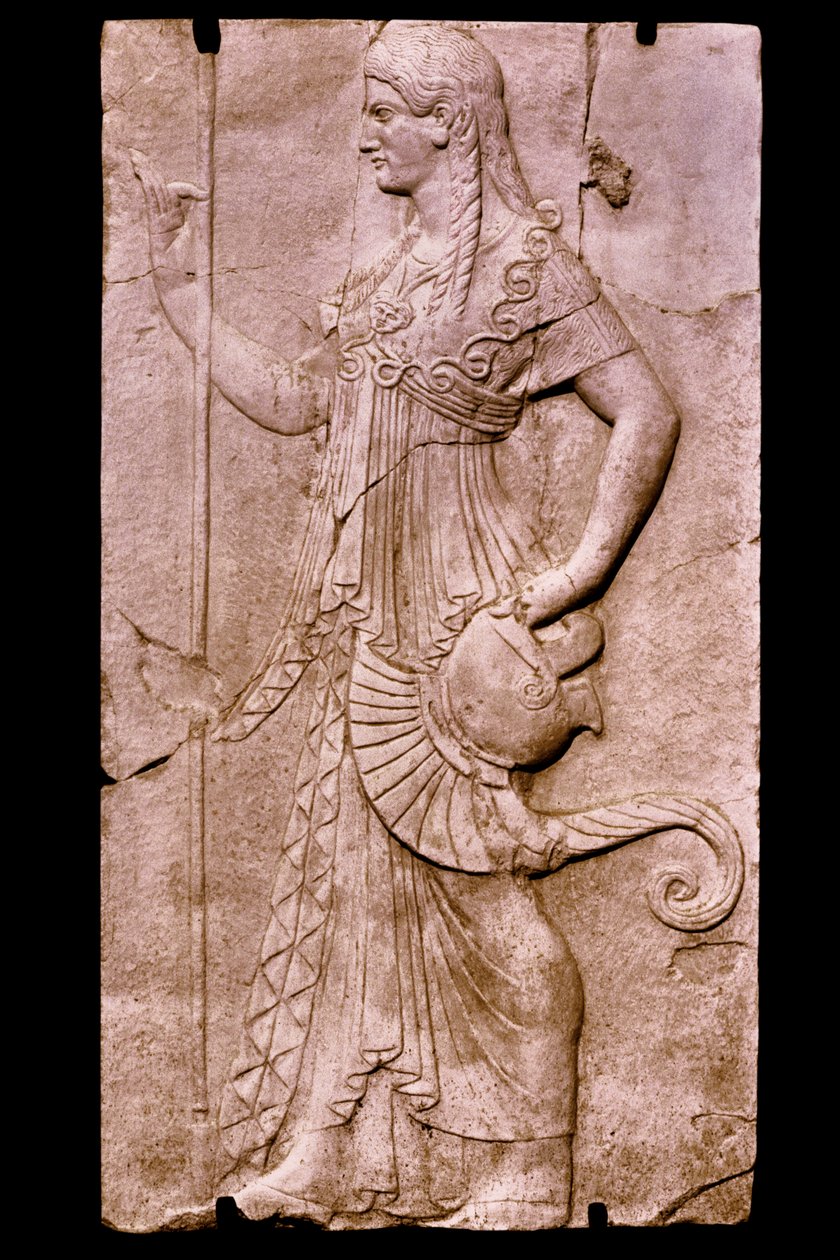 إيطاليا: موقع Herculanum الأثري عند سفح Vesuve: Sacellum of the Four Gods بواسطة فنان غير معروف