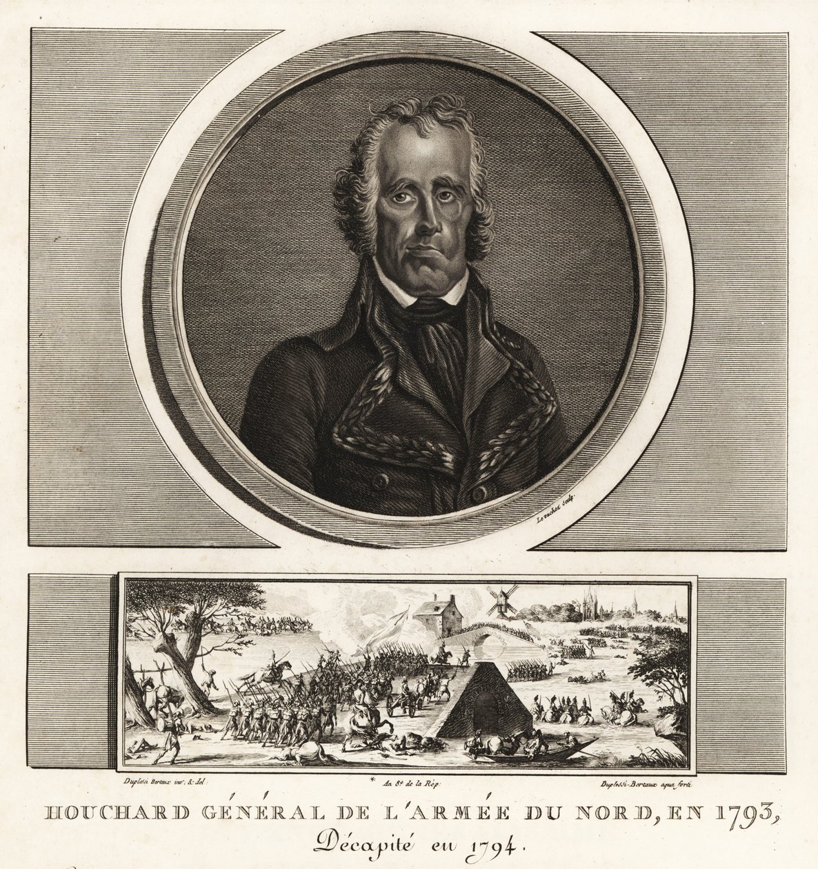 جان نيكولا هوشارد ، الجنرال الثوري الفرنسي دي لارمي دو نور ، أعدم بتهمة الجبن في عام 1793 بواسطة غير معروف