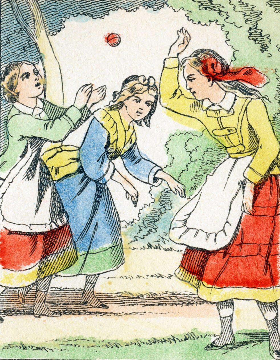اللعبة: La pelota - الأبجدية الترفيهية للأطفال c1890 (طباعة حجرية) بواسطة غير معروف