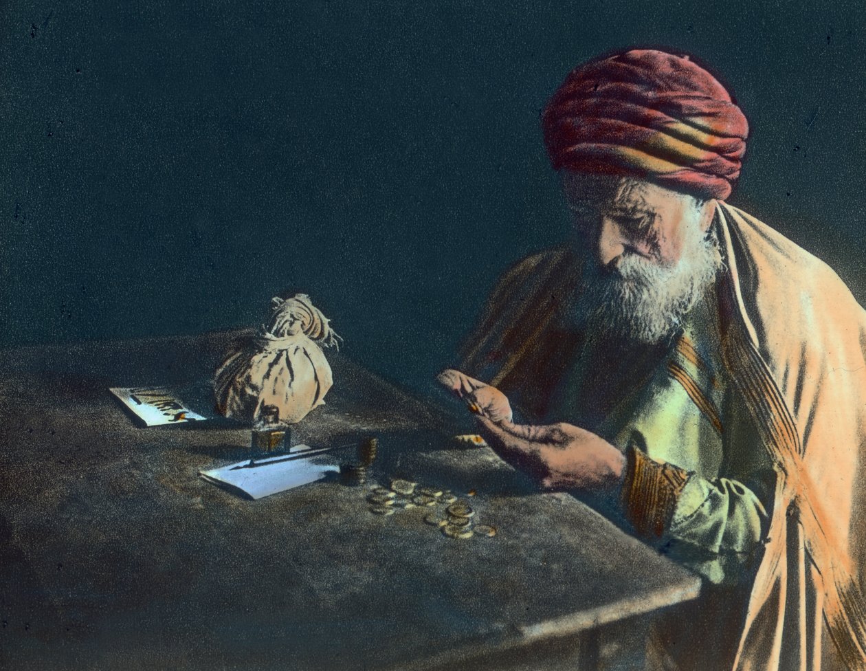 صراف أموال يهودي بواسطة فنان غير معروف