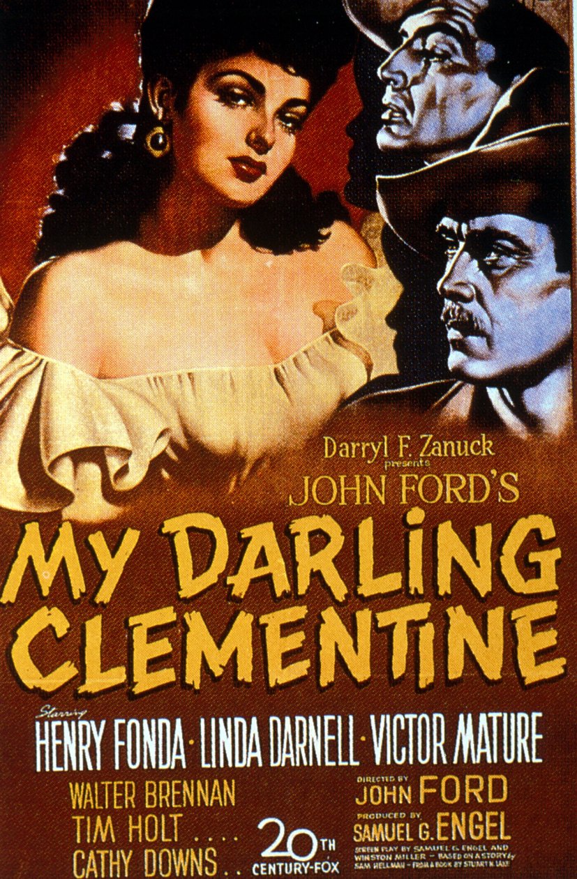 المطاردة الجهنمية My Darling Clementine بواسطة JohnFord مع Henry Fonda ، Linda Darnell 1946 بواسطة غير معروف