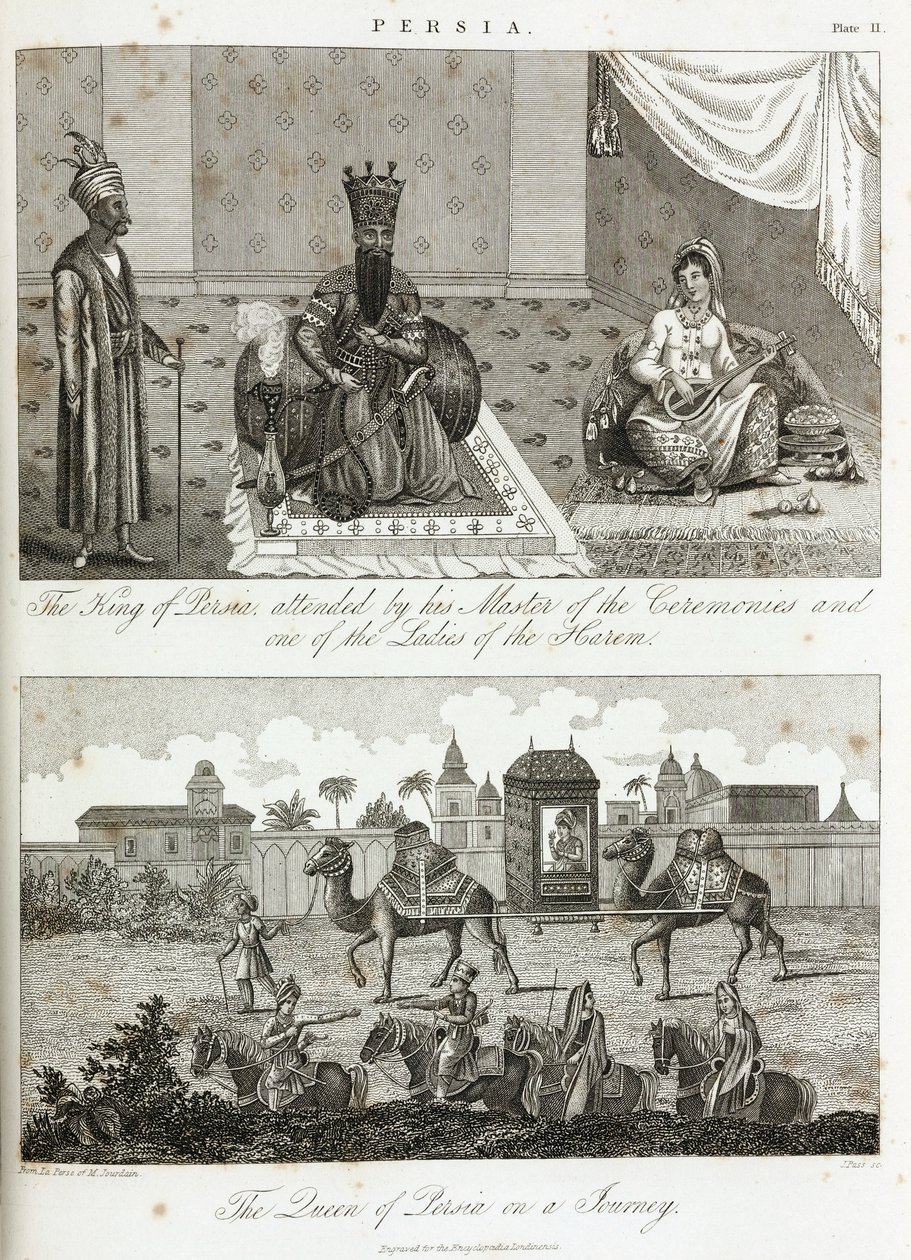 ملك وملكة فارس ، حوالي 1810-1829 بواسطة غير معروف