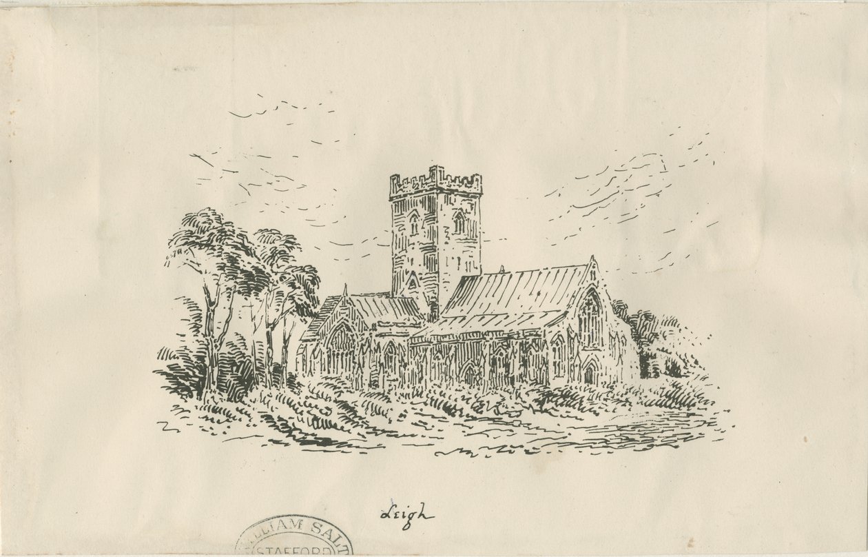 Leigh Church: lithograph، nd [؟ 19th cent] بواسطة غير معروف