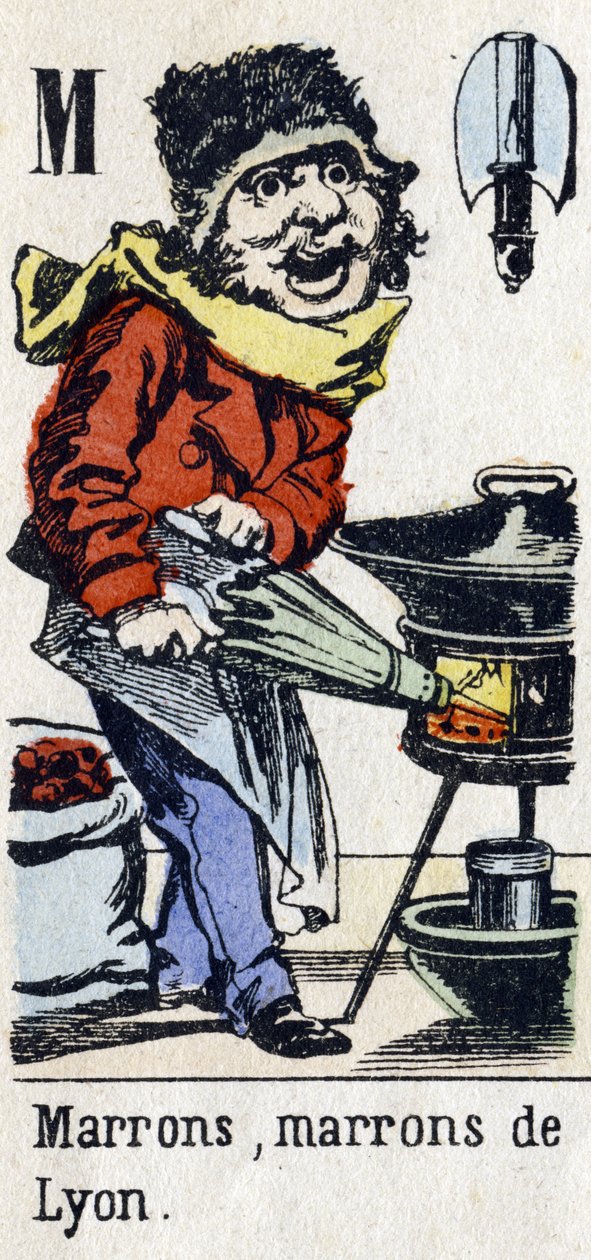 الحرف م: "بني ، بني ليون". الأبجدية "متعة الأطفال". تصوير إبينال ، حوالي عام 1890. سلسلة شعبية. كتيب صغير من 8 صفحات. نقوش خشبية منقوشة على موضوع عدادات الشوارع الصغيرة وصرخات باريس بواسطة غير معروف