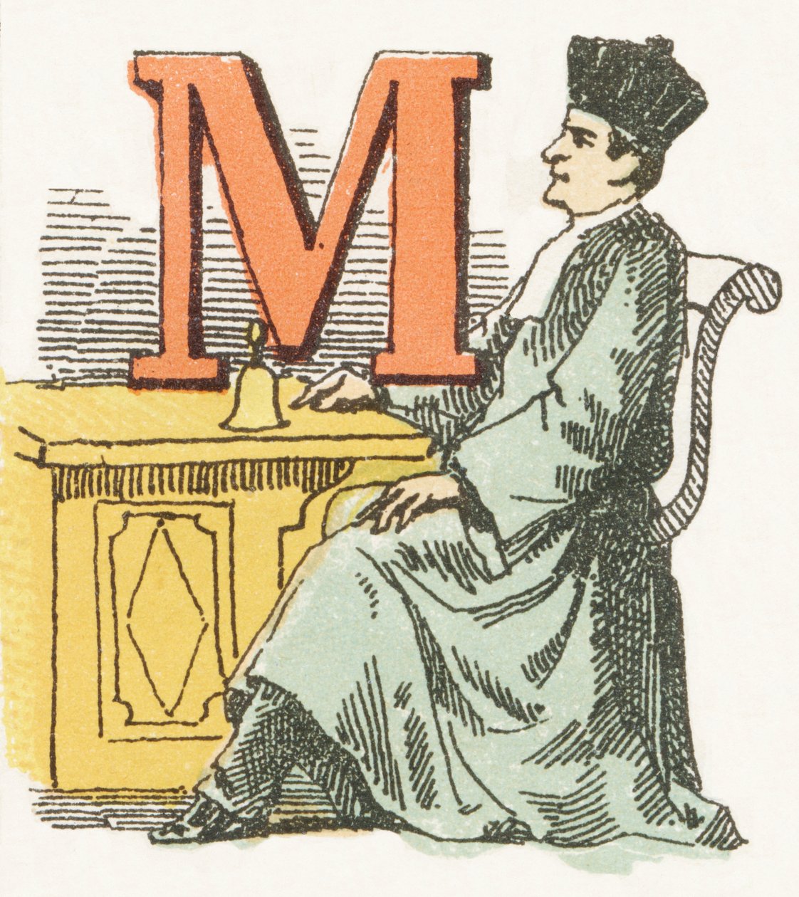 M - Magistrat - Childish Alphabet، Editions Gordinne 1920 (نقش) بواسطة غير معروف