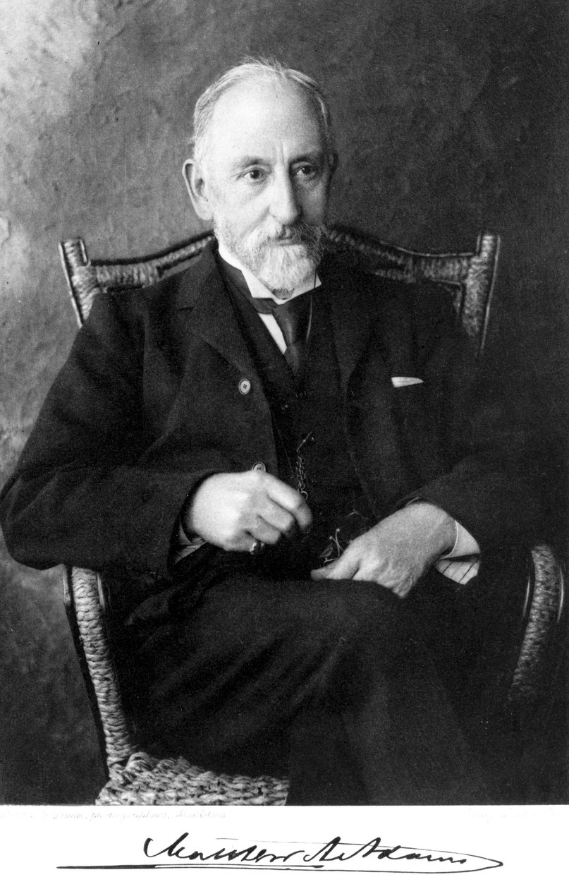 ماثيو ألجيرنون آدامز ، طبيب عيون بريطاني ، عام 1900 بواسطة غير معروف