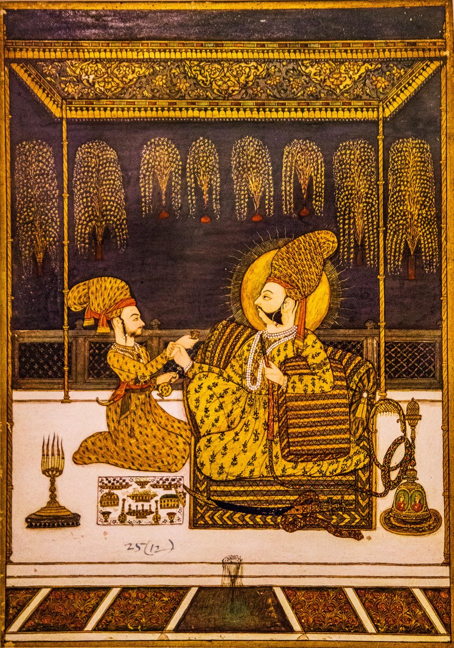 لوحة مصغرة ، قلعة مهرانجاره ، جودبور ، جودبور ، راجستان ، الهند ، آسيا (الصورة) بواسطة فنان غير معروف