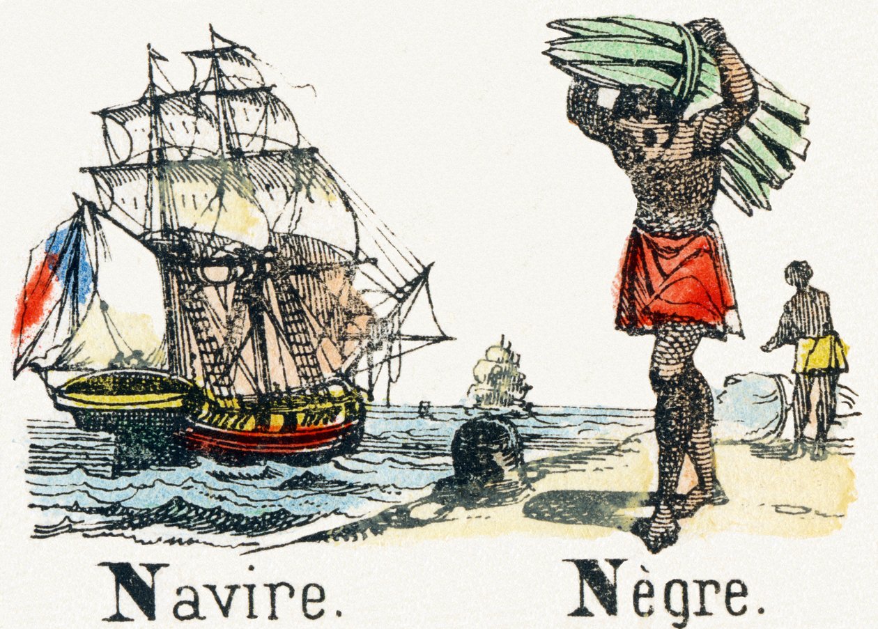N - Navire Negre - أبجدية ترفيه الأطفال c1890 (طباعة حجرية) بواسطة غير معروف