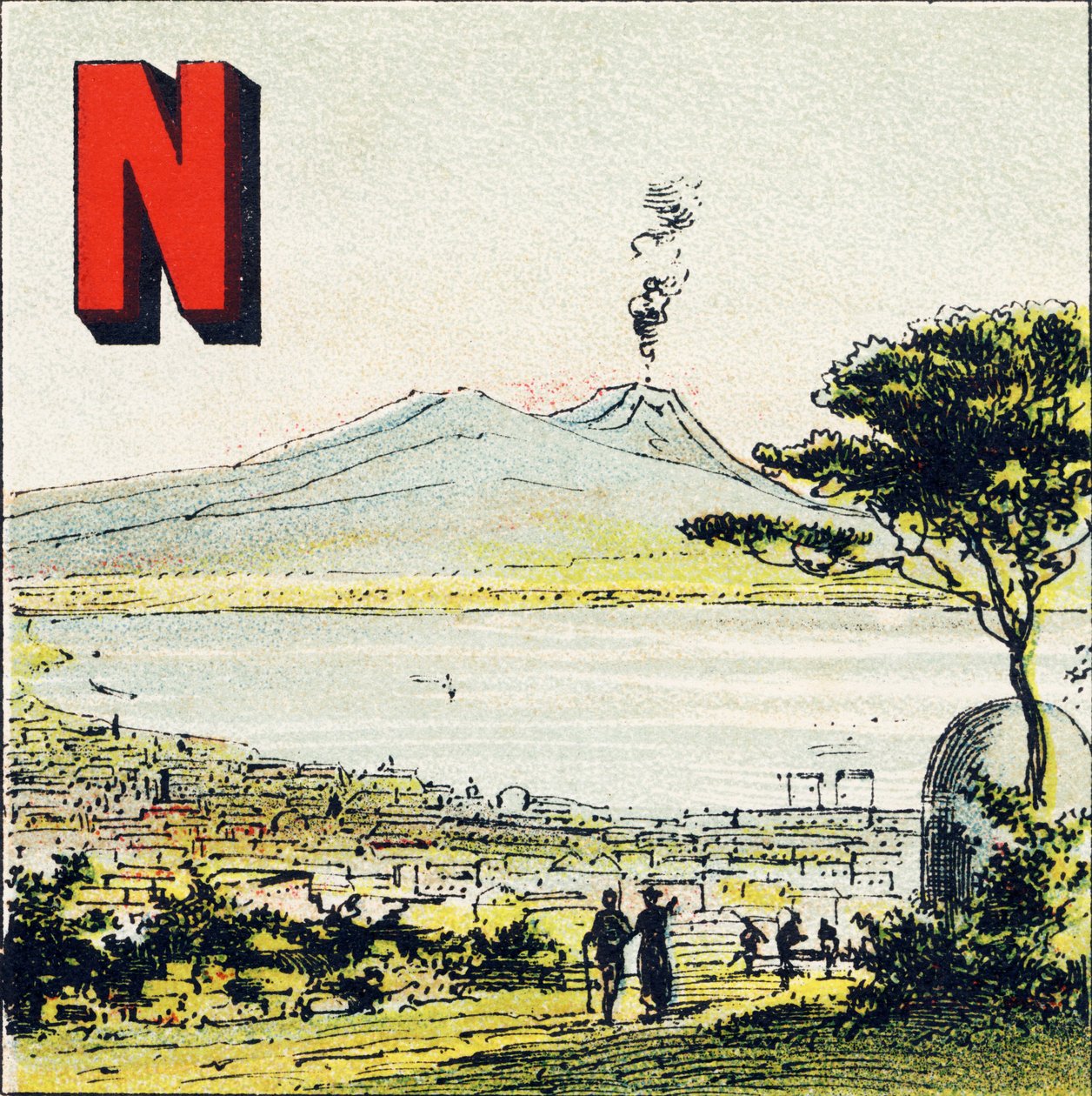 N: نابولي. مدينة رائعة تقع في جنوب إيطاليا - نقش مستخرج من الأبجدية الجغرافية. Guerin-Muller et Cie ، محرران ، باريس بواسطة غير معروف
