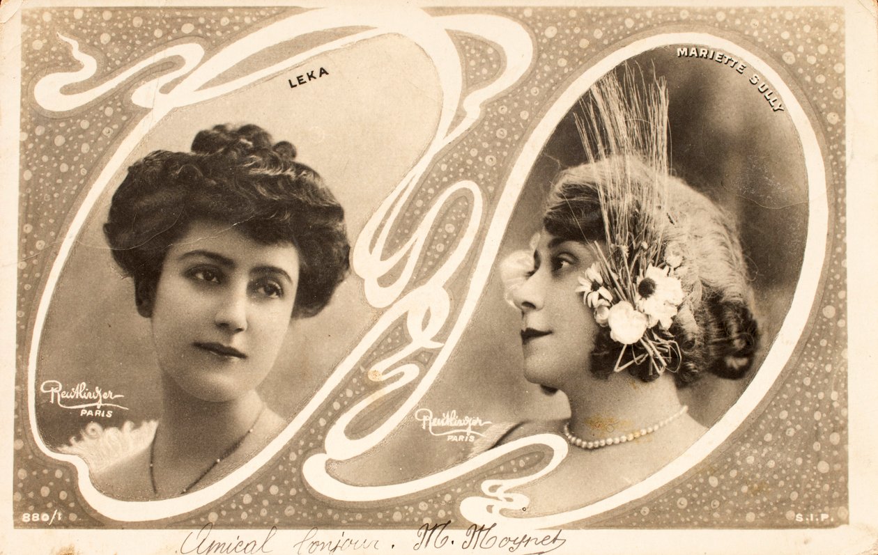 بطاقة بريدية قديمة / ليكا / مارييت سولي (1874-1940) / ممثلة بواسطة فنان غير معروف