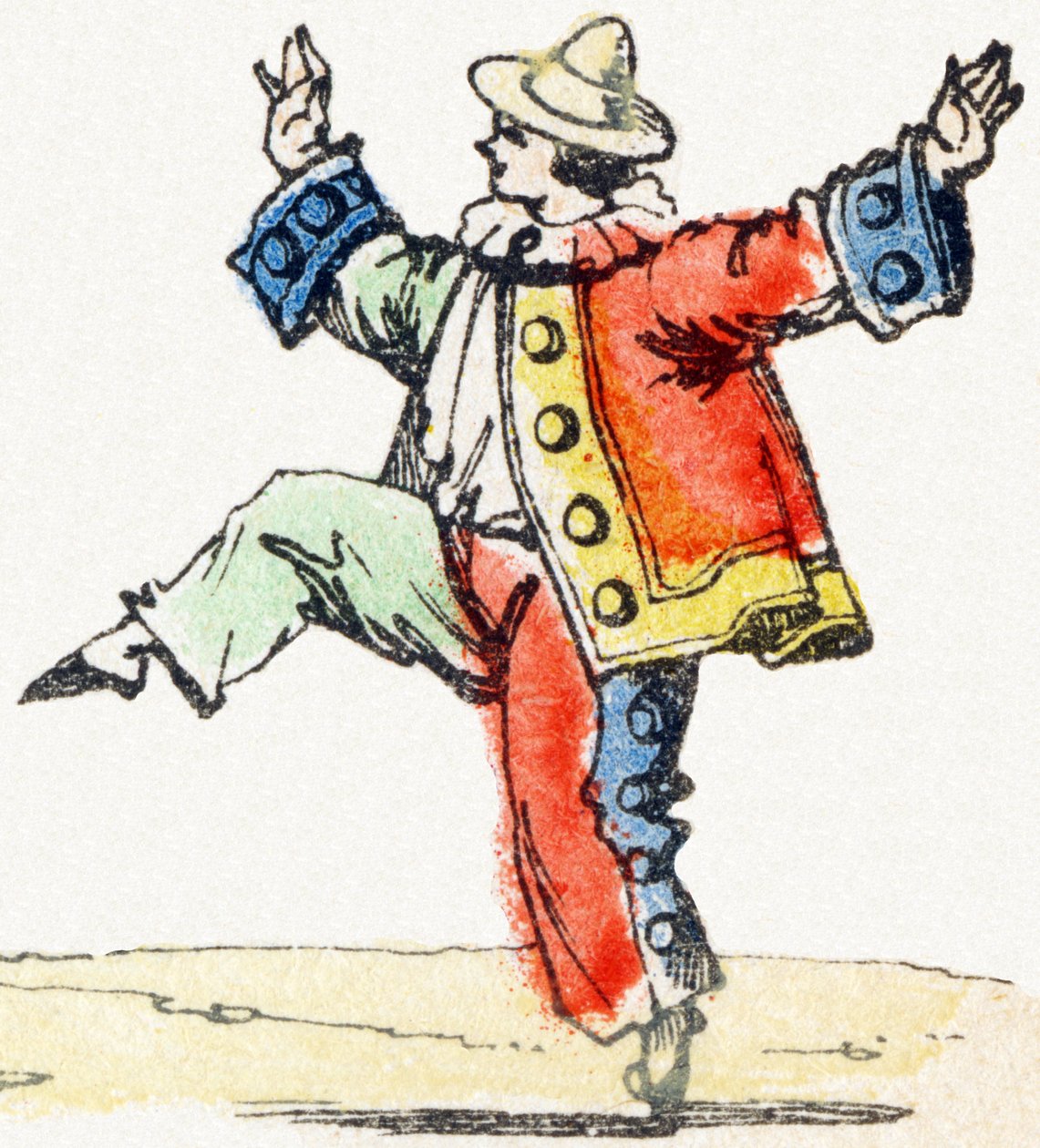 P - Pierrot - الأبجدية الترفيهية للأطفال c1890 (طباعة حجرية) بواسطة غير معروف