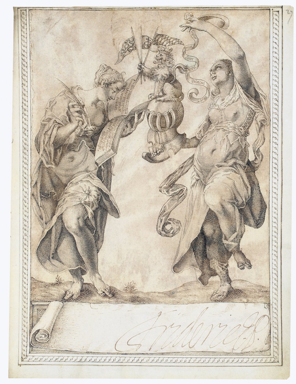 صفحة من ألبوم Amicorum الخاص بـ Philipp Hainhofer ، 1596-1633 بواسطة غير معروف