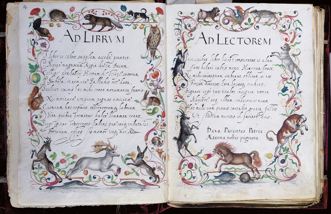 صفحات من ألبوم Amicorum الخاص بـ Philipp Hainhofer ، 1596-1633 بواسطة غير معروف