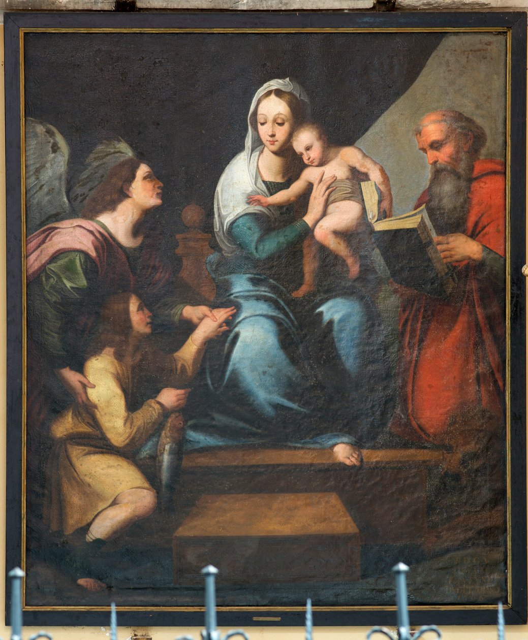 كنيسة الرعية (كنيسة سيدة باميل). الداخلية. تلوين. مجهول. مادونا (مادونا مع السمك ، توبياس). نسخة من رافائيل (؟). بواسطة فنان غير معروف