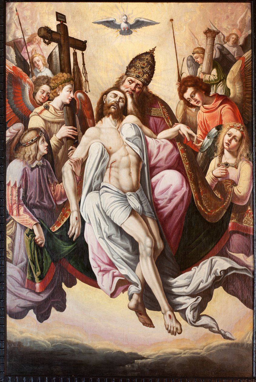 كنيسة أبرشية (Parochiale kerk Sint-Dionysius van Lede). الداخلية. الجوقة. رسمة. افتراض. بواسطة فنان غير معروف
