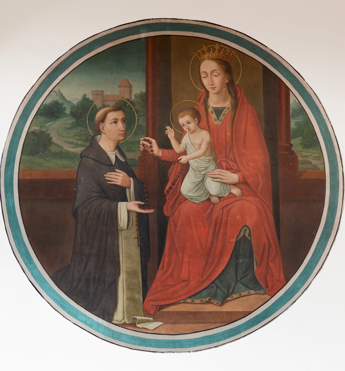 كنيسة الرعية (Sint-Denijs-Boekel ، كنيسة الرعية Sint-Denijs). الممر الشمالي. لوحة جدارية. بواسطة فنان غير معروف