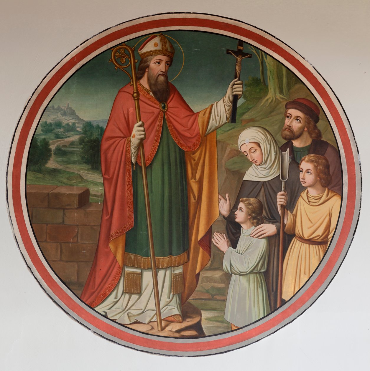 كنيسة الرعية (Sint-Denijs-Boekel ، كنيسة الرعية Sint-Denijs). Southaisle. لوحة جدارية. بواسطة فنان غير معروف