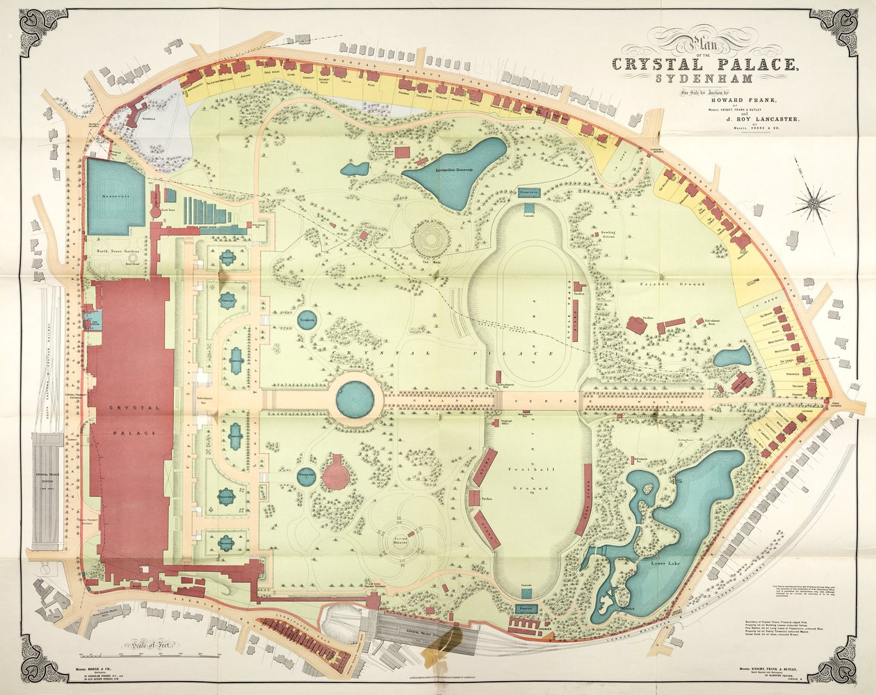 Plan of the Crystal Palace and grounds, Sydenham بواسطة غير معروف