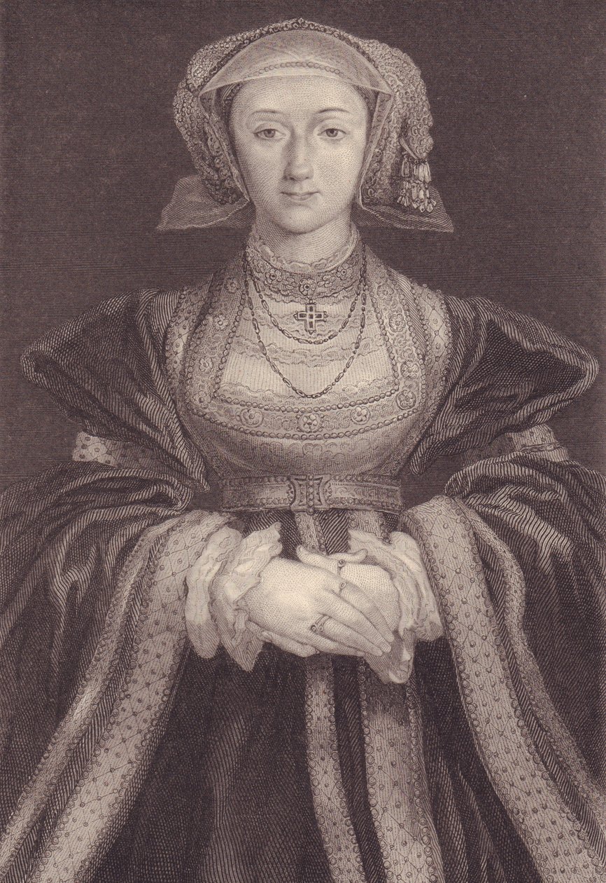 صورة آن كليفز (1515-1557) ، ملكة إنجلترا ، نقش بواسطة فنان غير معروف