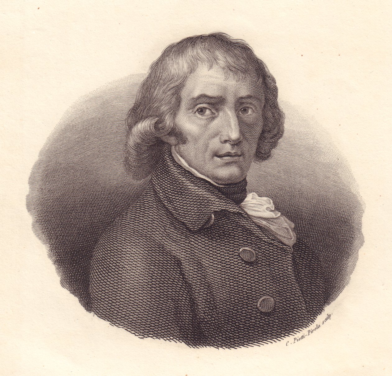 صورة للشاعر الإيطالي جوزيبي باريني (1729-1799) ، نقش على النحاس لبيوتي من رسم أندريا أبياني بواسطة فنان غير معروف