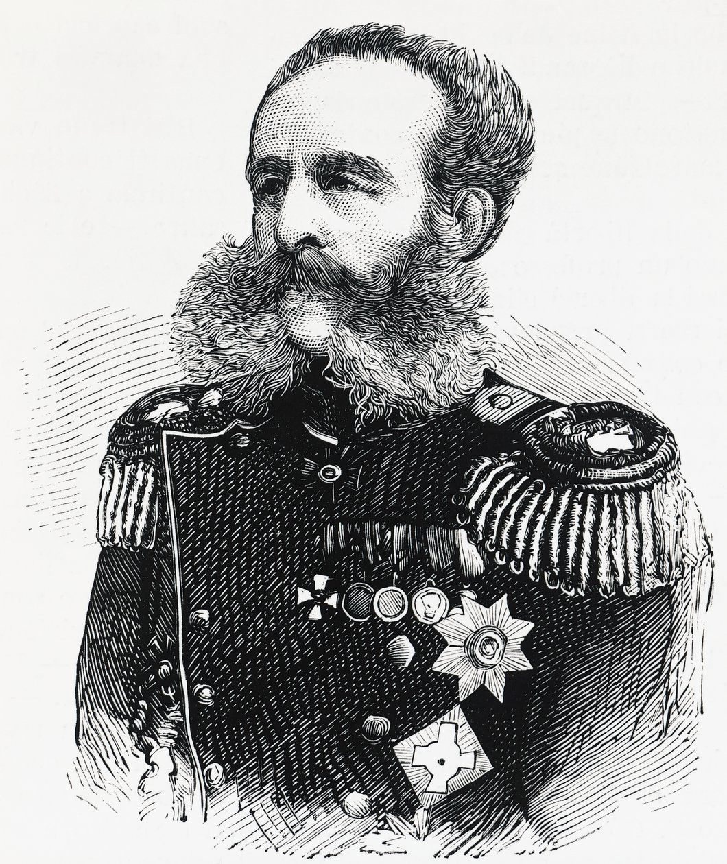 صورة للأمير دميتري إيفانوفيتش سفياتوبولك-ميرسكي (1825-1899) ، عام روسي ، نقش بواسطة فنان غير معروف