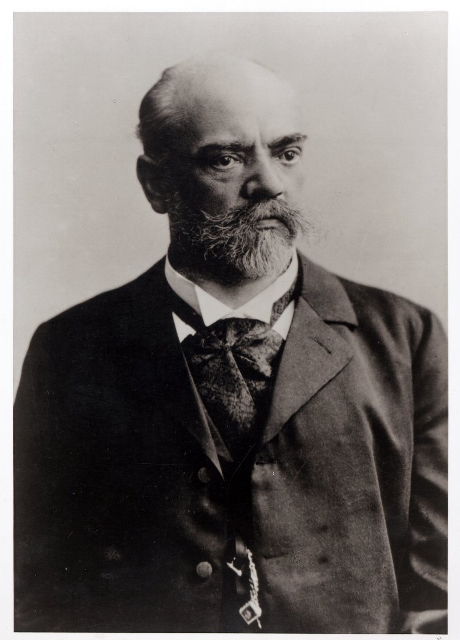 صورة شخصية لأنطونين دفوراك (1841-1904) الملحن التشيكي (صورة بالأبيض والأسود) بواسطة غير معروف
