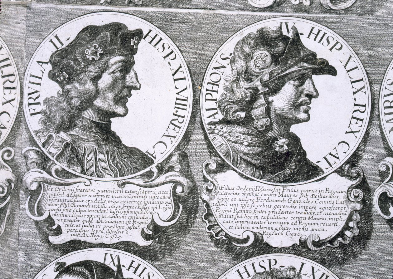 صور من Fruela II و Alfonso IV (litho) بواسطة غير معروف