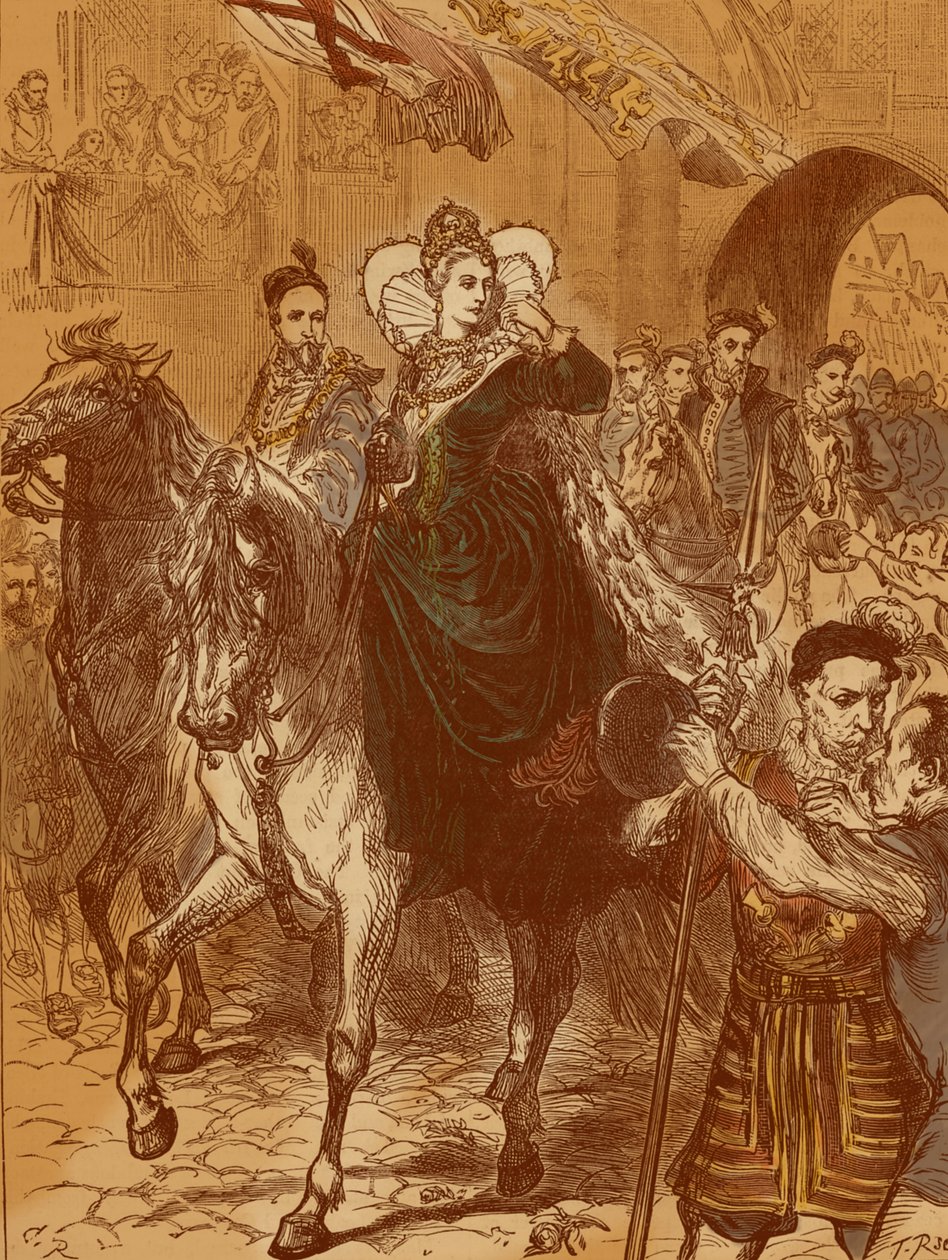 الملكة إليزابيث الأولى تدخل لندن في 23 ديسمبر 1558 بواسطة فنان غير معروف
