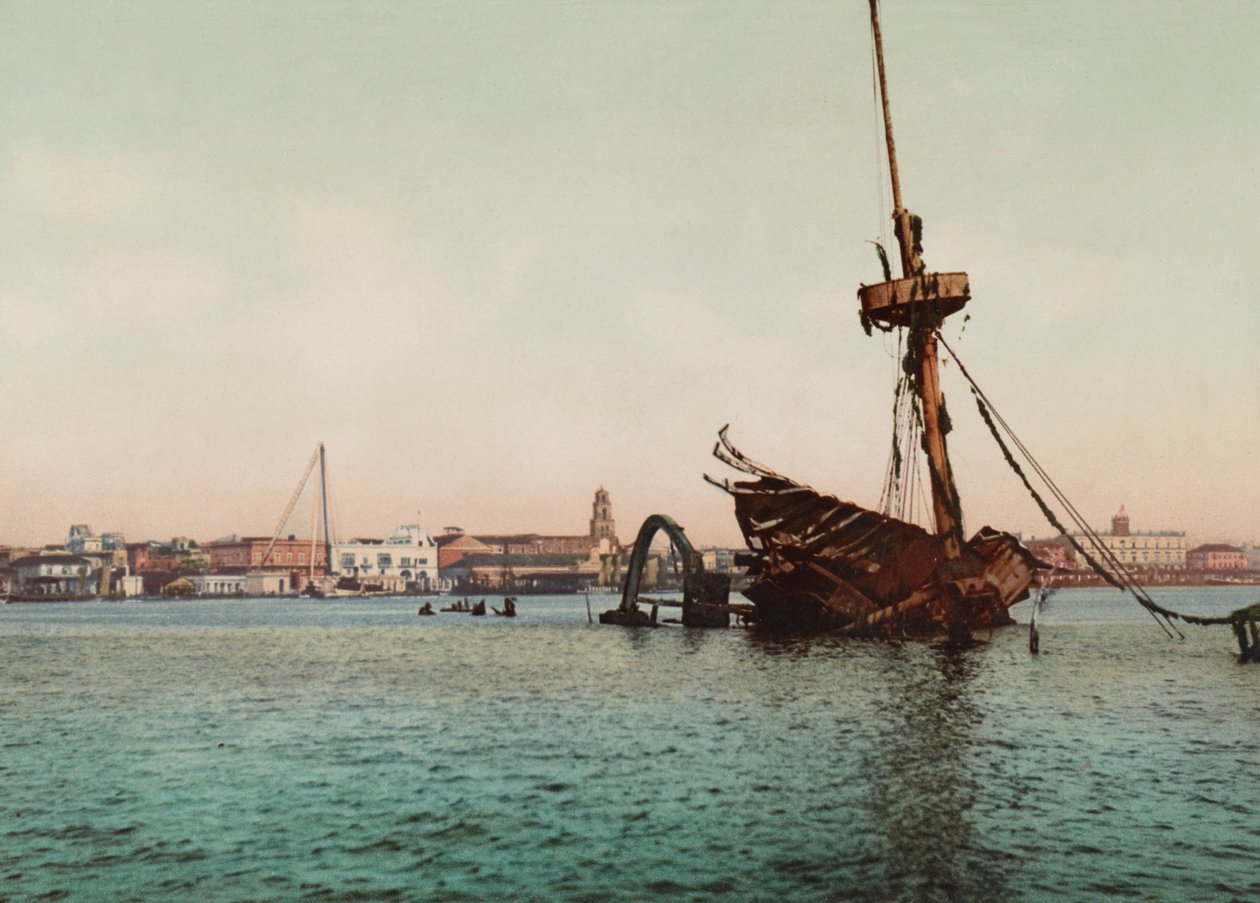 Restos del USS Maine ، هافانا (صورة) بواسطة غير معروف