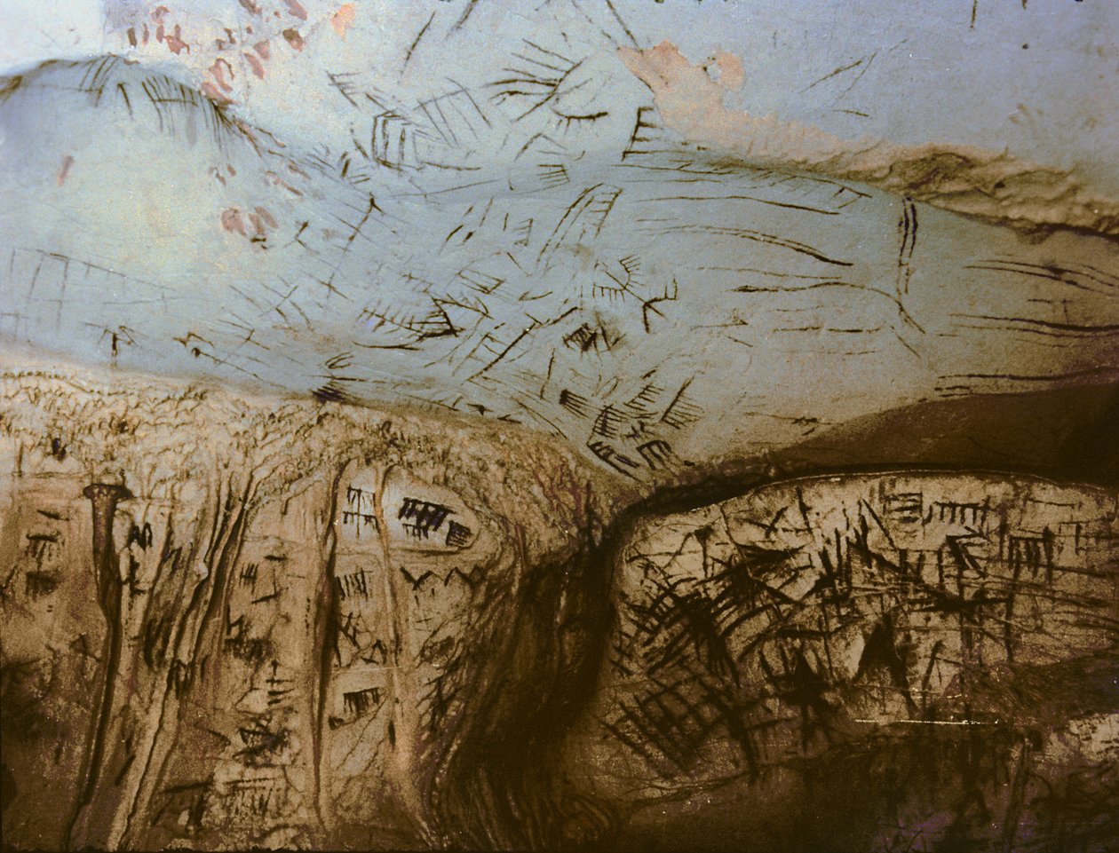 الرموز التخطيطية ، الرسم على الصخور من العصر الحجري الحديث ، ج. الألفية الخامسة قبل الميلاد (صورة) بواسطة فنان غير معروف
