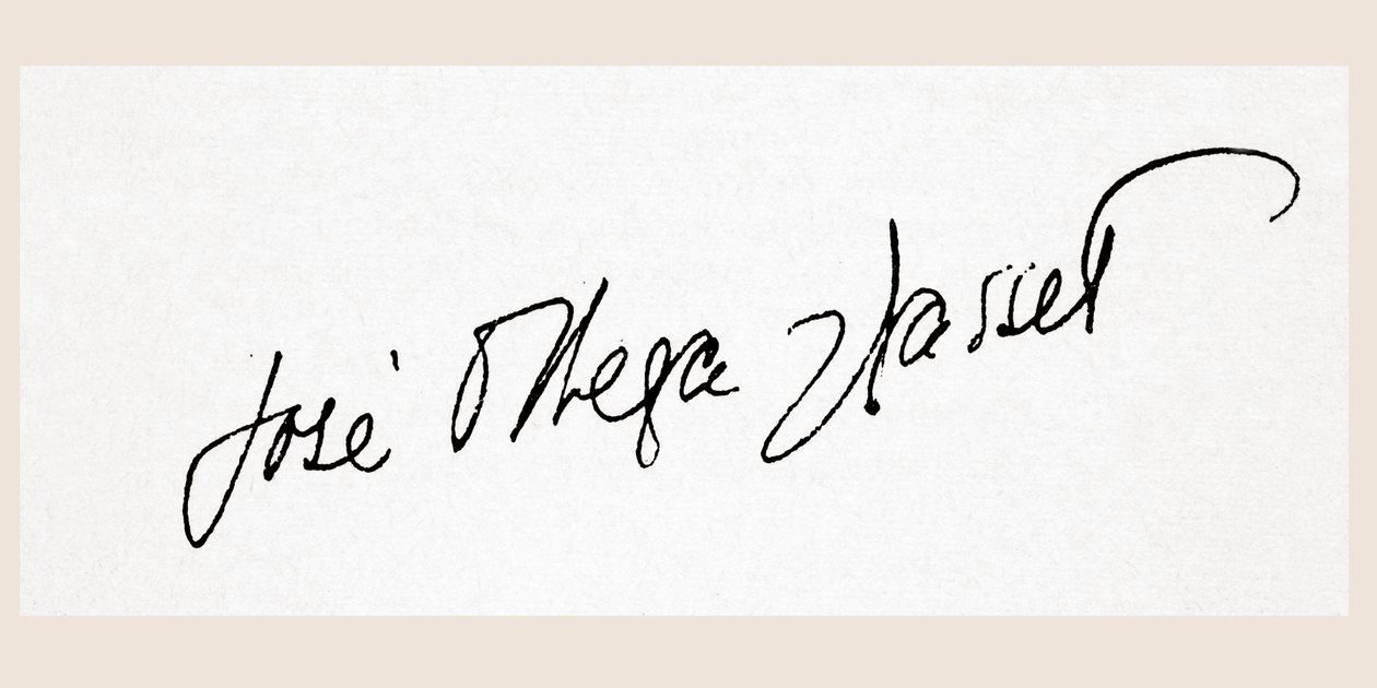 Signature of José Ortega y Gasset (pen & ink on paper) بواسطة غير معروف