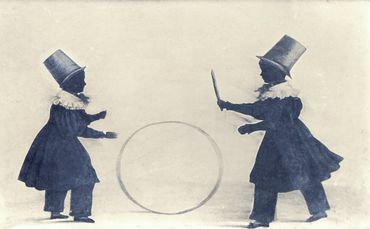 صورة ظلية اثنين من أعضاء عائلة بريت (قلم حبر على ورق) بواسطة غير معروف