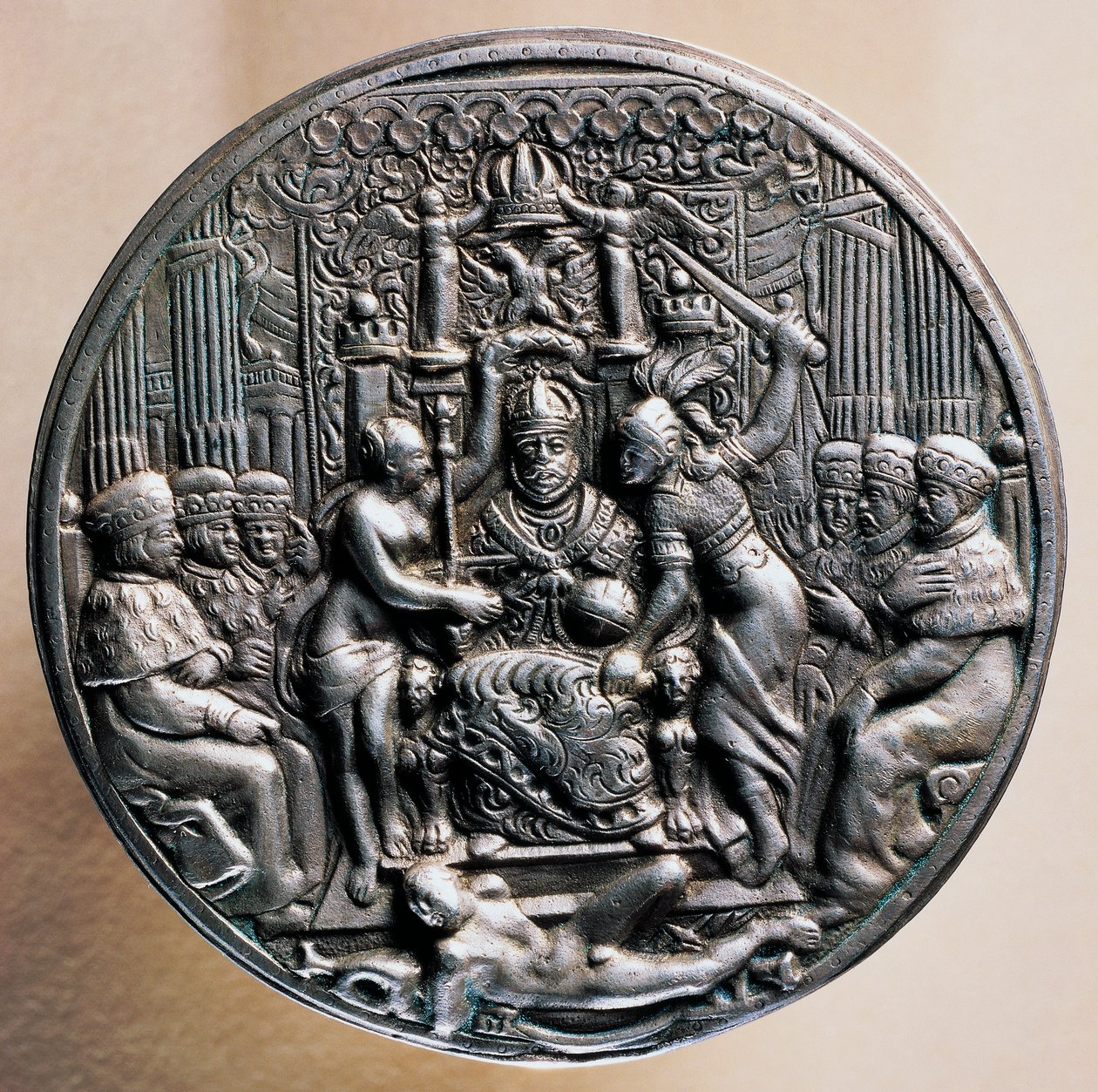 الميدالية الفضية مع صورة الفروسية للإمبراطور رودولف الثاني ملك هابسبورغ (1552-1612) بواسطة فنان غير معروف