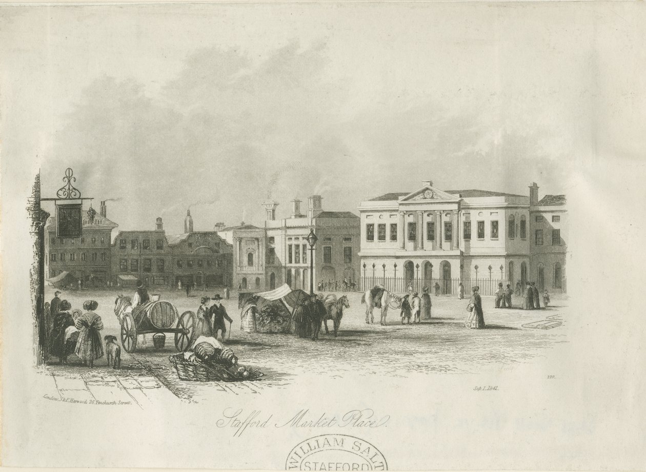 ستافورد - ماركت بليس: engraving، nd [c 1841] بواسطة غير معروف